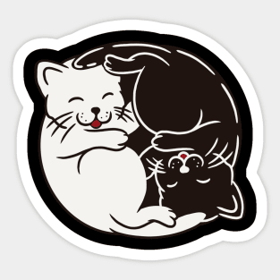 Yin yang cats Sticker